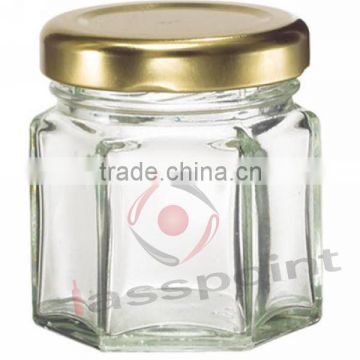 45ml hexagon glass jar