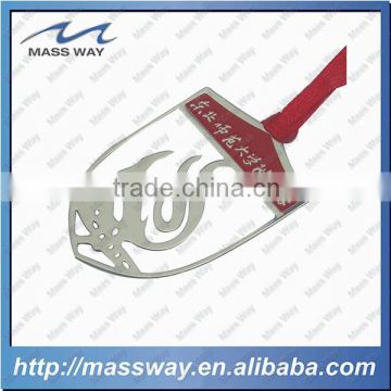souvenir customized metal leaf custom etched bookmark