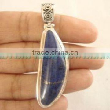 A3095 Sterling Silver Lapis Lazuli Pendant, Semiprecious Pendant, jewelers