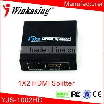 2016 hot sale hdmi splitter 2 port 3d hdmi splitter YJS-1002HD