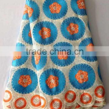 African new swiss embroidery lace cotton voile lace fabric