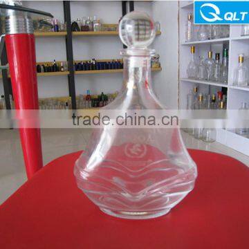 Attractive price free samples logo printing empty square glass vodka bottle