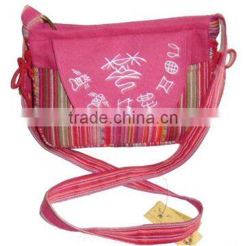 colorful lady's craft cotton messenger bag NO.193-116