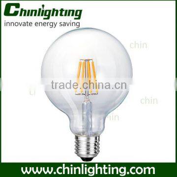 dimmable led filament bulb g95 lamp led filament bulbs g95 e27 4w 6w 6w vintage ediosn filament globes g95