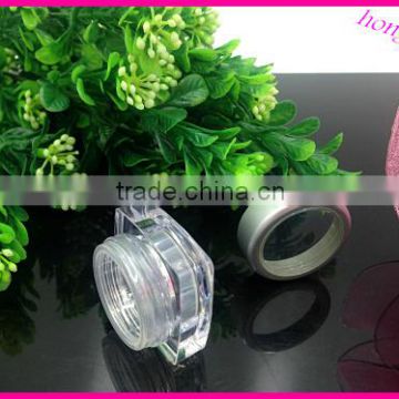wholesale 3g 12g acrylic silver round straight shape cream jar cosmetic cream acrylic jar