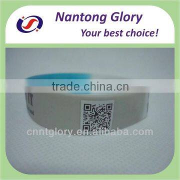 custom striped color QR code soft silicone rubber wristbands