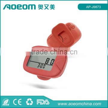 2D pedometer with instructions for using pedometer