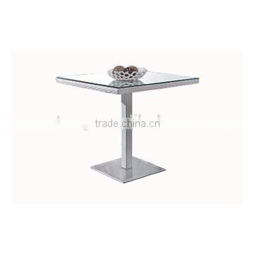 ZT-1234T cheap aluminum wholesale rattan wicker outdoor square table