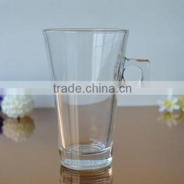 Wholesale coffee glass cup with handle tea cup