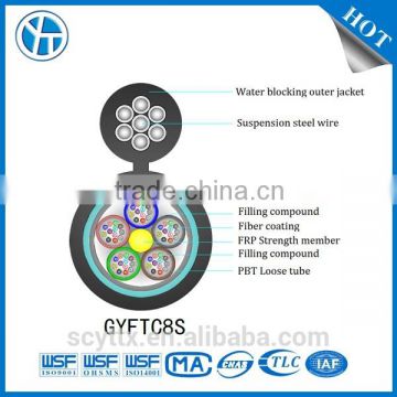 GYFTC8S layer filling loose tube Non-metallic fig.8 self-supporting Steel-armored fiber optic cable,