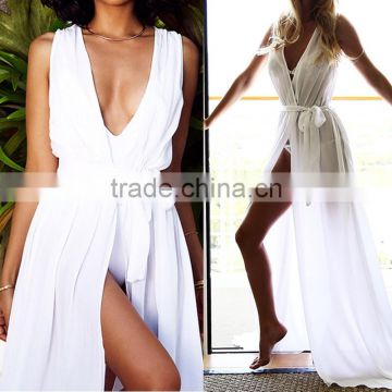 fashion summer cotton floor-length women beach dress