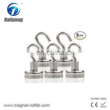 Strong 40LB Magnetic Hooks Powerful Heavy Duty Neodymium Magnet