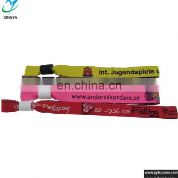 Any design promotinal rainbow woven wristbands with customized logo