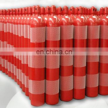 ISO9809 standard 80 litre oxygen gas cylinder with valve