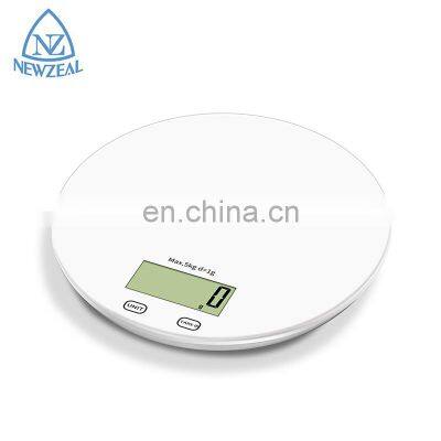 Round Big Platform Digital Manual Food Scale Nutritional Facts Display Digital Kitchen Scale