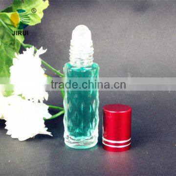 glass perfume oil roll on bottle with plastic roll on ball