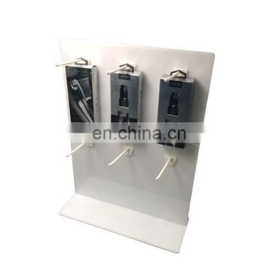 removable countertop jewelry supermarket custom white acrylic sock hook display stand