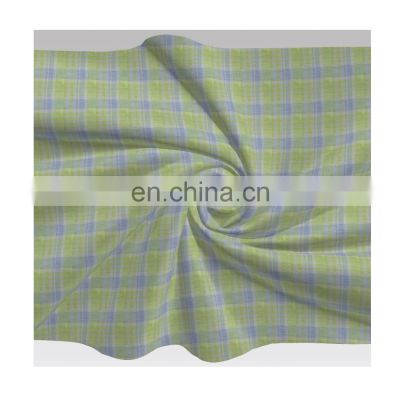 2022 Hot Sale Crepe Green Blue Poly Cotton Shirting Fabric Classic Collection