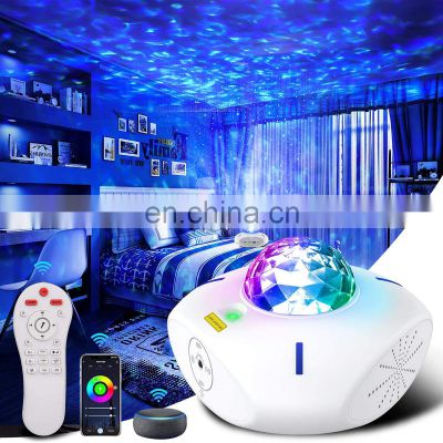 Smart Wifi Control Amazon Portable Romantic Remote Control Music Star Projection Lamp Light Projector Speaker
