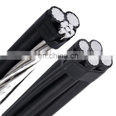 abc aluminum cable 3x25 / 3x35 / 3x70+54.6mm2 NFC 33209 standard abc cable