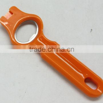 PROMOTIONAL PLASTIC + STAINLESS STEEL CAN OPENER, SMALL BOTTLE OPENER