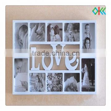 2015 photo frame white plastic love photo frame
