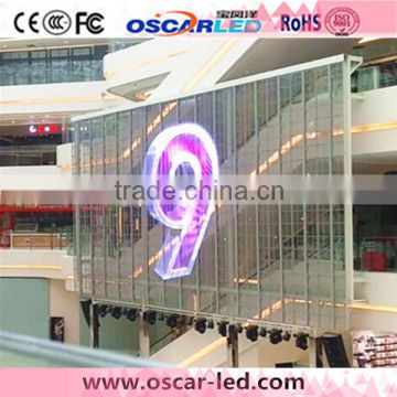 china hot sale oscarled display rgb window led glass display led XR 16H transparent glass led display board