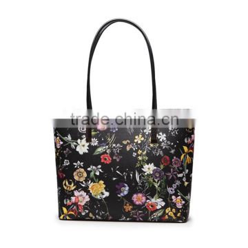 2016 Alibaba express china simple leather handbag fancy women colorful bags hot sale lady flower bags