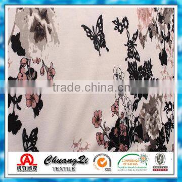 fashion designs digital printed DTY polyester spandex fabric for woman clothing