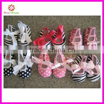 Infant Baby Booties Mary Jane Polka Dot Zebra Leopard Print baby shoes