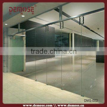 Frameless Stainless Steel Glass Hardware Sliding Glass Wall Systems DMS-002