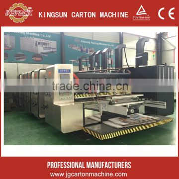 Hebei factory 2 color printing slotting and die cutting machine