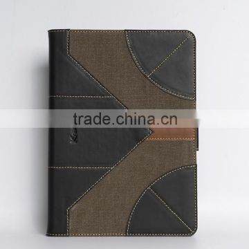 New Bond Real Leather And Cavas Stitching Leather Case For iPad Air 2