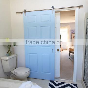 Finished Blue Hollow Core Sliding Barn Door For Toilet In Home Cheaper Door