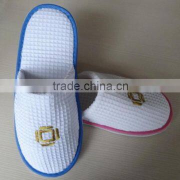 close toe style cotton waffle hotel slipper