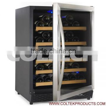 54 Bottles Dual Zones Compressor Wine Cooler with Stainless Steel Door Trim
