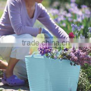 flexible plastic bucket PE garden tubs colorful laundry basket REACH