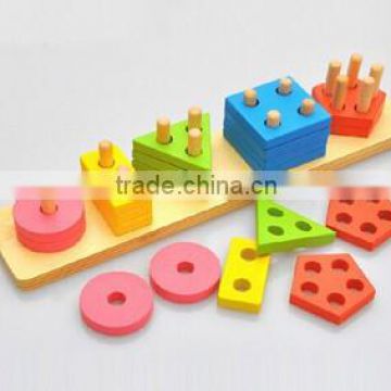 baby educational wooden geometrical shape learning toys