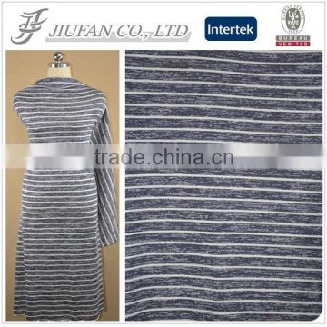 Jiufan Textile Knitted TR Yarn Dyed Fabric Striped Hacci Manufacturer For Clothing