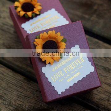 2015 Luxury glitter purple wedding box for candy