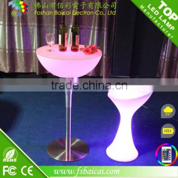 Hot sale bright led bar table/led cocktail table/led light coffee table