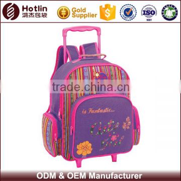 Fantastic Flower School Trolley Bag With Detachable Backpack