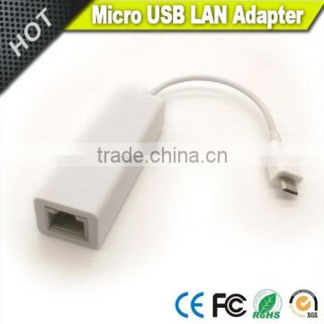 Vision high quality micro usb lan Ethernet adapter support Android