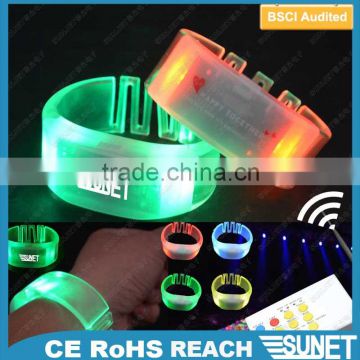 new arrival 2016 sound activated colorful flashing light up bracelet