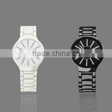 2016 hot japan movt quartz watch stainless steel back fashion ceramic watch alibaba express watches men