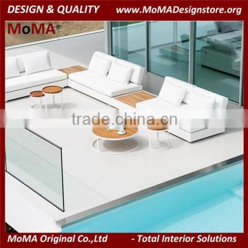 MA-2113R Patio Furniture Luxury Apartment Modern White Outdoor Sofa Set