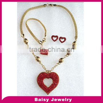 classic best selling stainless steel women jewelry set wholesale