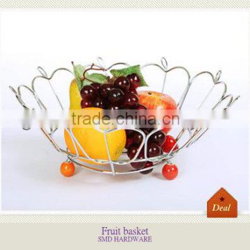 Wrought iron apple shaped fruit basket