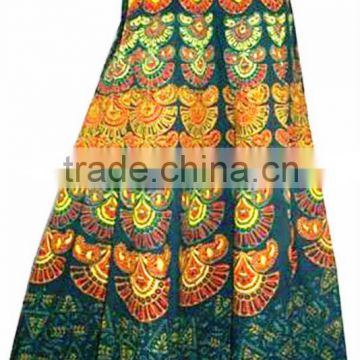 Gypsy ethnic tribal wrap on long Colorful Skirt