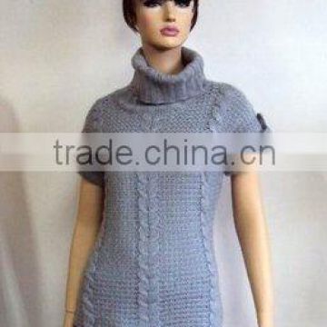 lady's mohair turtle neck cable sweater